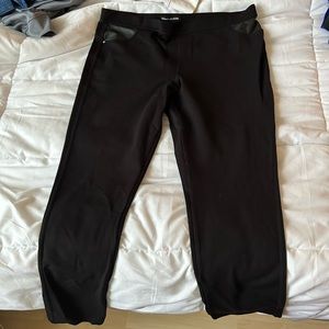 DKNY very stretchy pants with leather detail